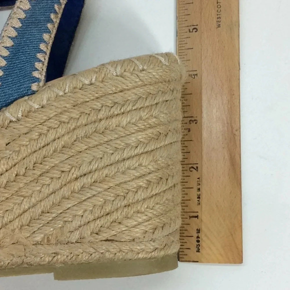 Matisse Blue Denim Wedge Platform Espadrilles - Picture 9 of 11